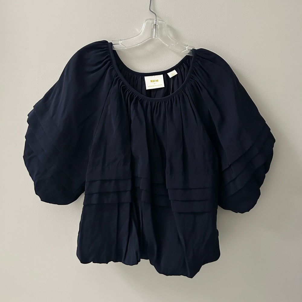 Anthropologie Navy Blue Women's Top